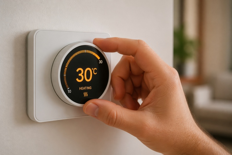 Gyorsabban fűt a kazán, ha magasabbra állítjuk a termosztátot?